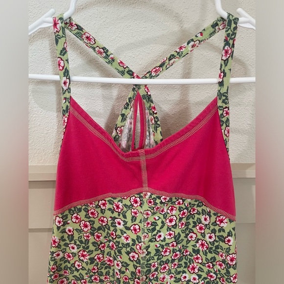 Patagonia Kids Girls Floral Pink and Green Mini Summer Dress Size Large - Picture 2 of 8